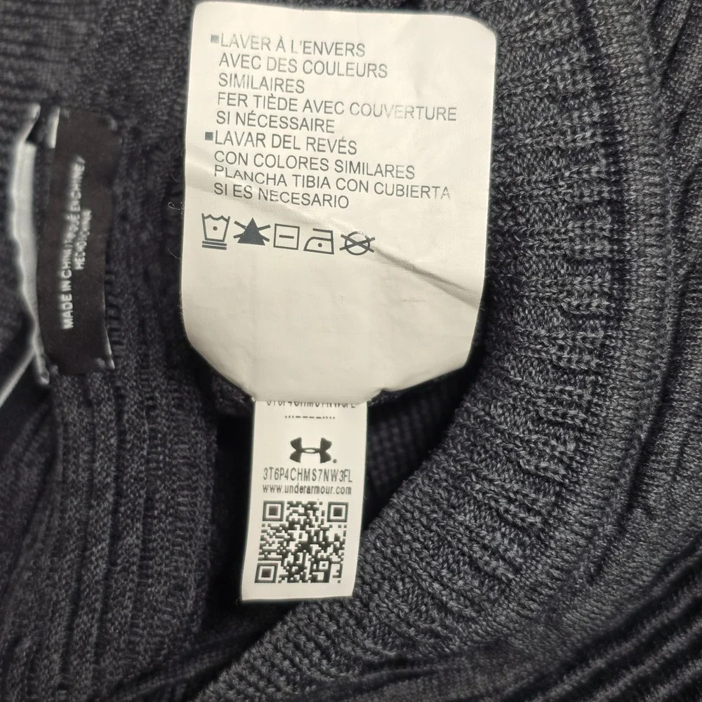 Under Armour Intelli-Knit Shirt Long Sleeve Men XXL Gray Ribbed Performance Gorp